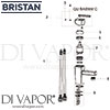 Bristan QUBE Basin Mixer without Waste Bathroom Tap Spares